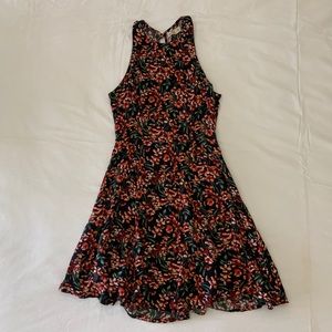 Floral High Neck Dress